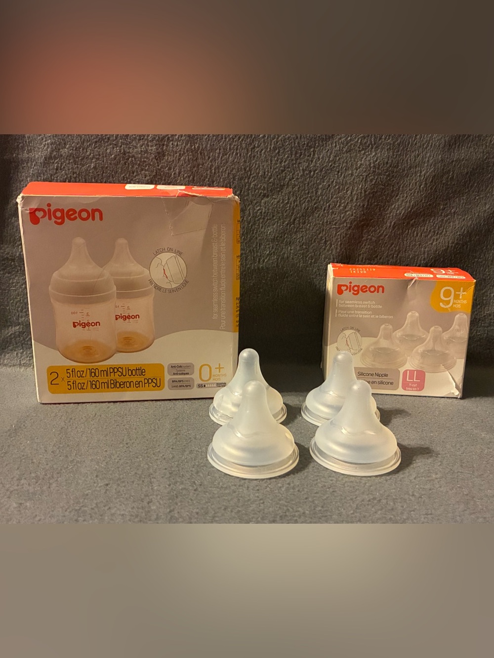 NEW Pigeon PPSU Plastic 5oz Anti Colic Bottles